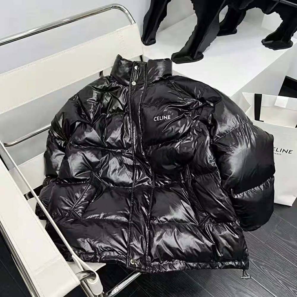 ÁO Celine Women Parka in Lightweight Nylon-Black