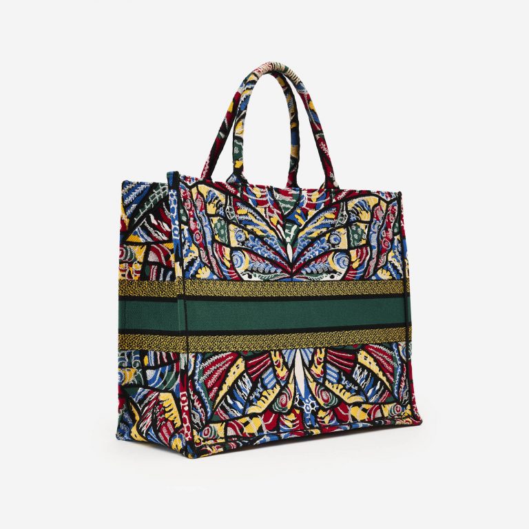 TÚI DIOR Book Tote Large Canvas Floral