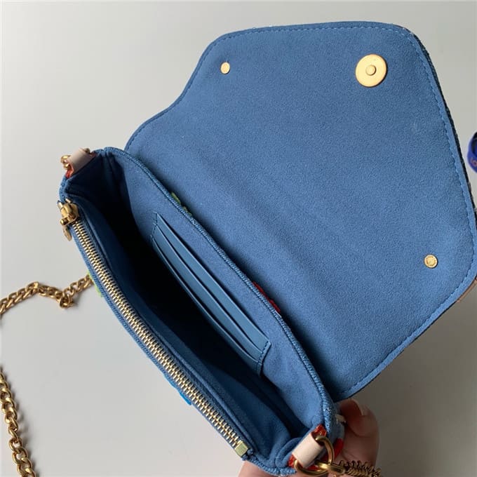 Túi LOUIS VUITTON new wave chain pochette wallet