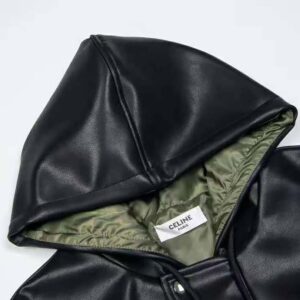 ÁO Celine Women Oversized Blouson Jacket in Calfskin-Black