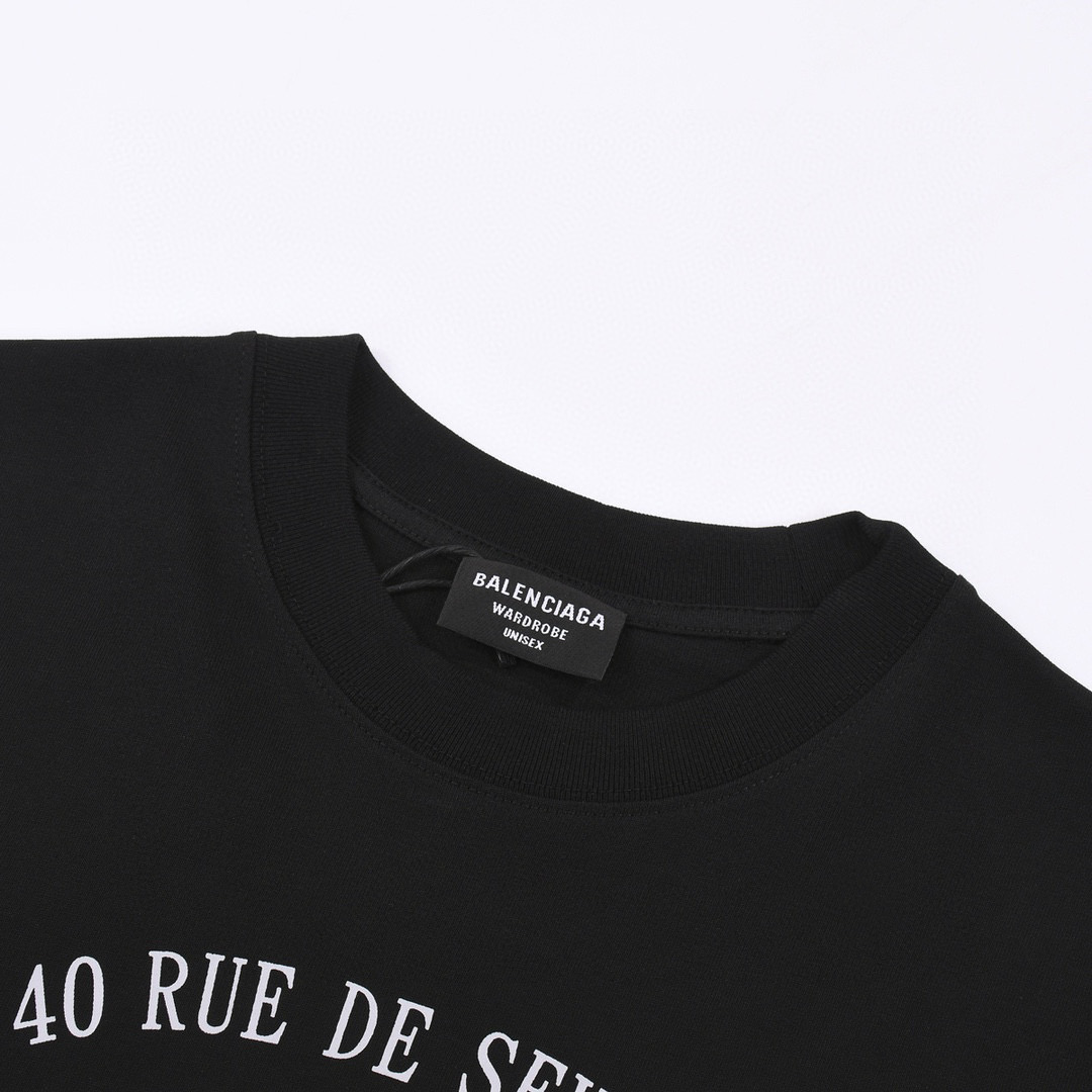 ÁO BALENCIAGA print cotton jersey T-shirt