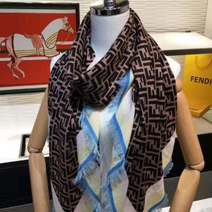 KHĂN Fendi Women Foulard FF Multicolor Silk Foulard