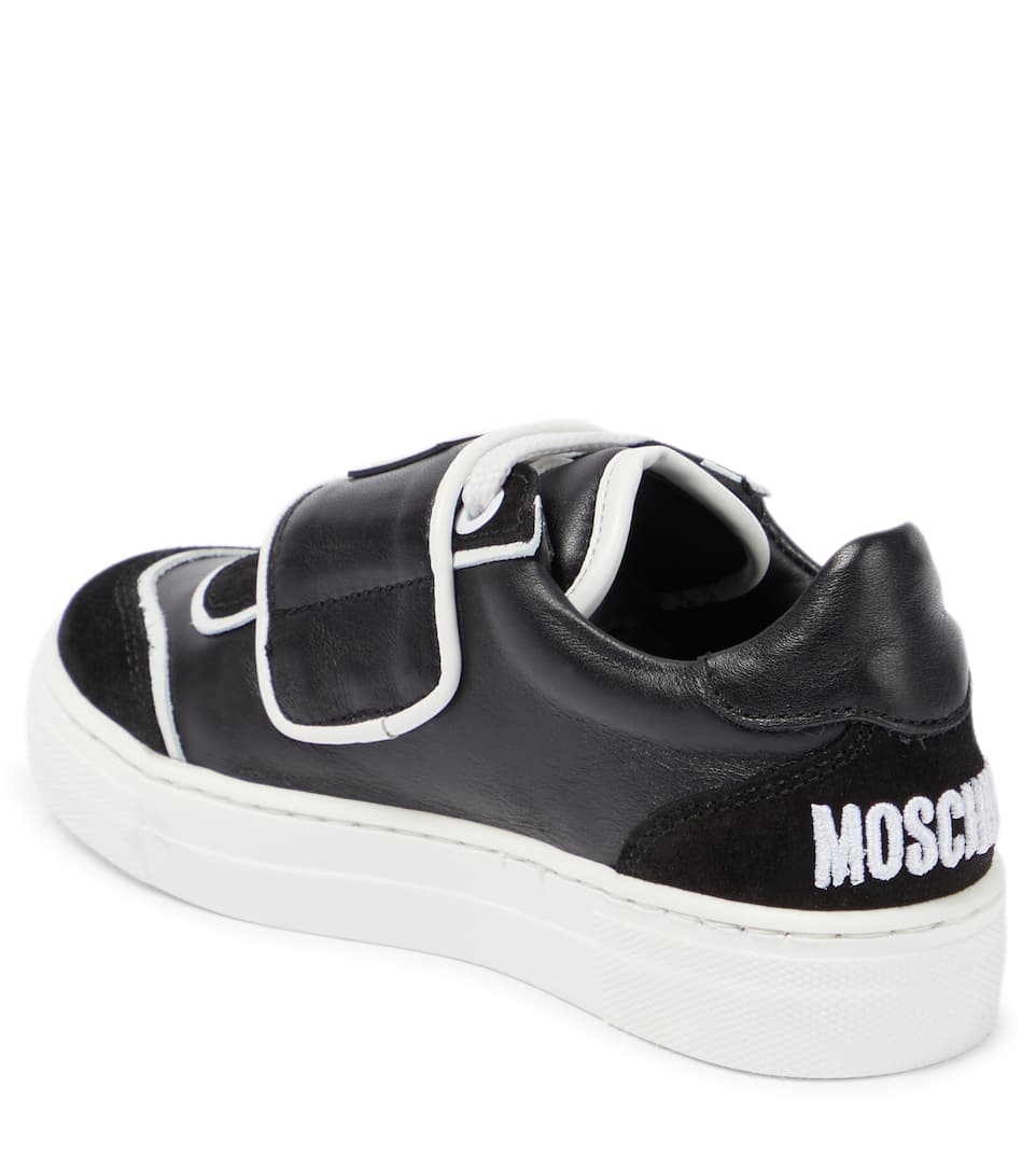 GIÀY MOSCHINO KIDS Logo leather sneakers