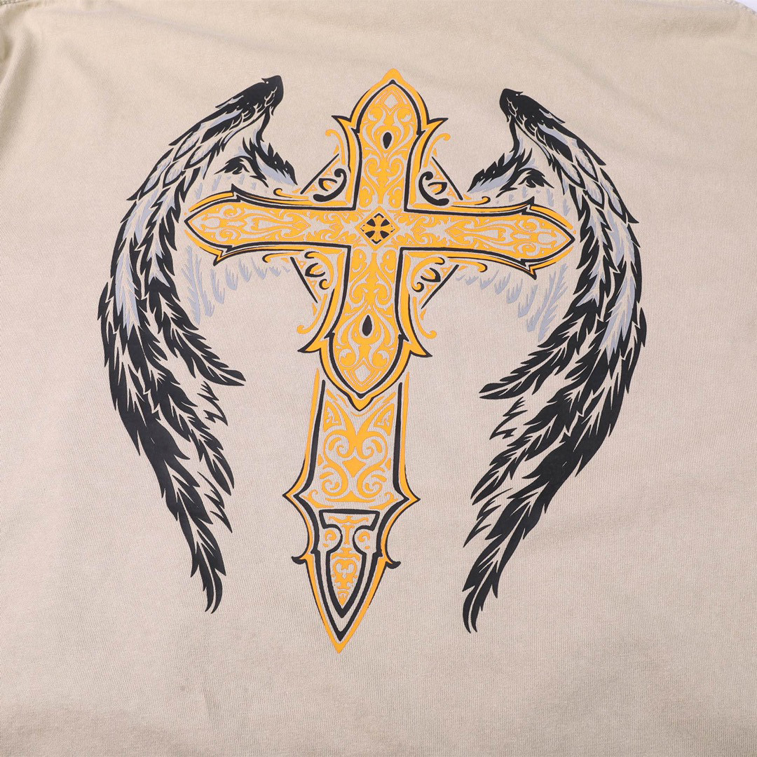 ÁO CHROME HEART print cotton jersey T-shirt