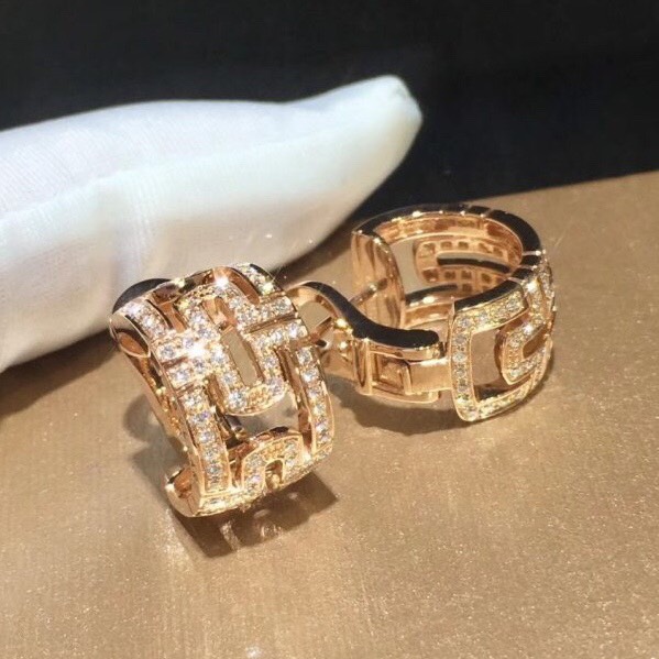 BÔNG TAI BVLGARI PARENTESI AND DIAMOND ROSE GOLD 18K
