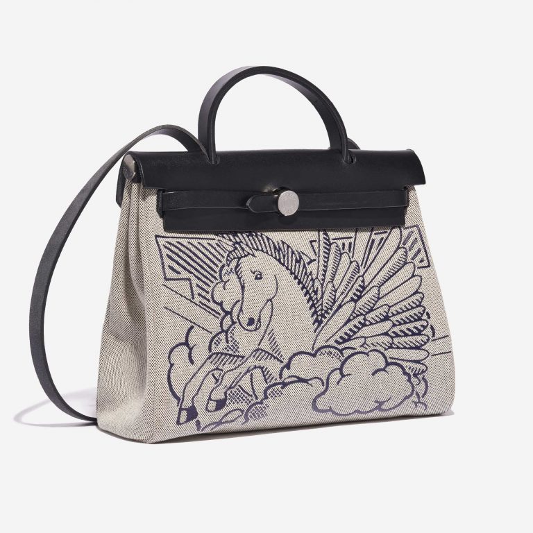 TÚI Hermès Herbag Pegase Edition 31 Vache Hunter Toile Black Ecru