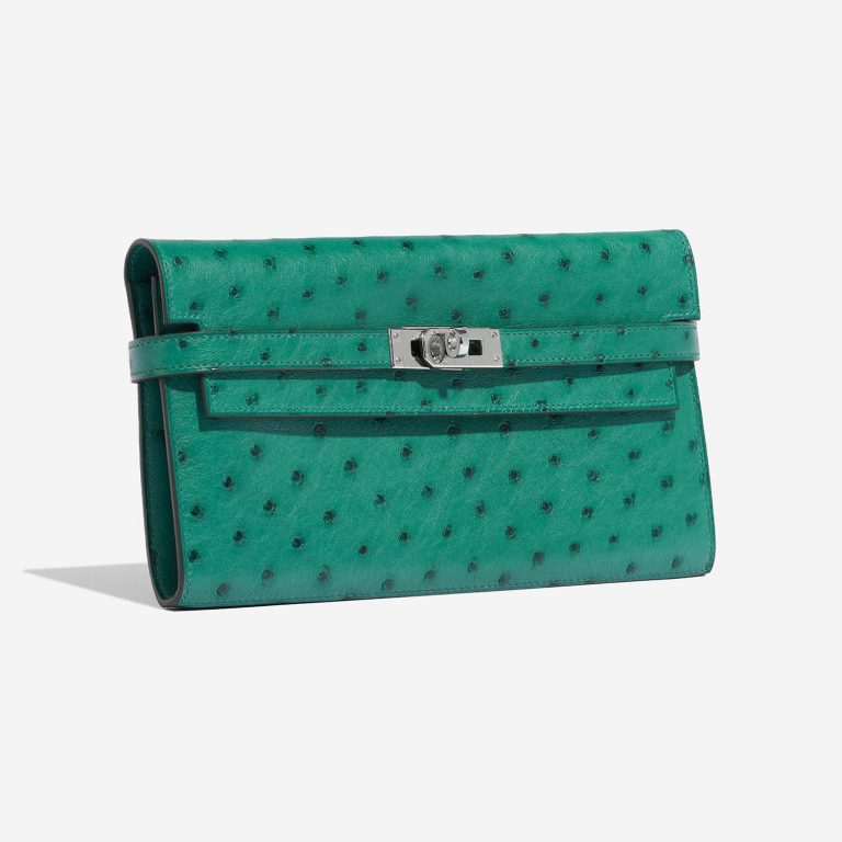 TÚI Hermès Kelly Long Wallet Ostrich Vert Verone