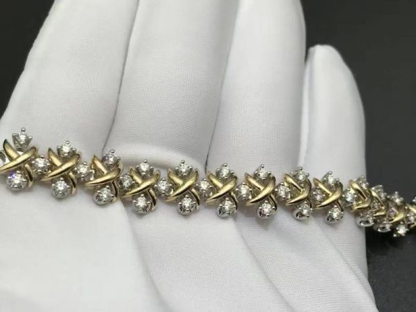 Vòng tay Tiffany & Co Jean Schlumberger Lynn Diamond Vàng hồng 18K