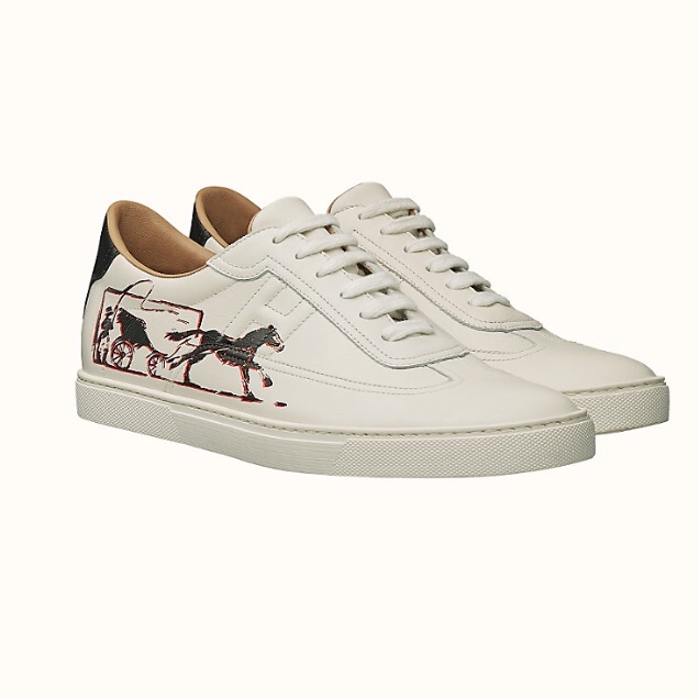 GIÀY HERMES PARIS LEATHER HI TOP SNEAKERS