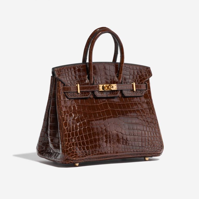 TÚI Hermès Birkin 25 Niloticus Crocodile Miel Gold Buckle khóa vàng