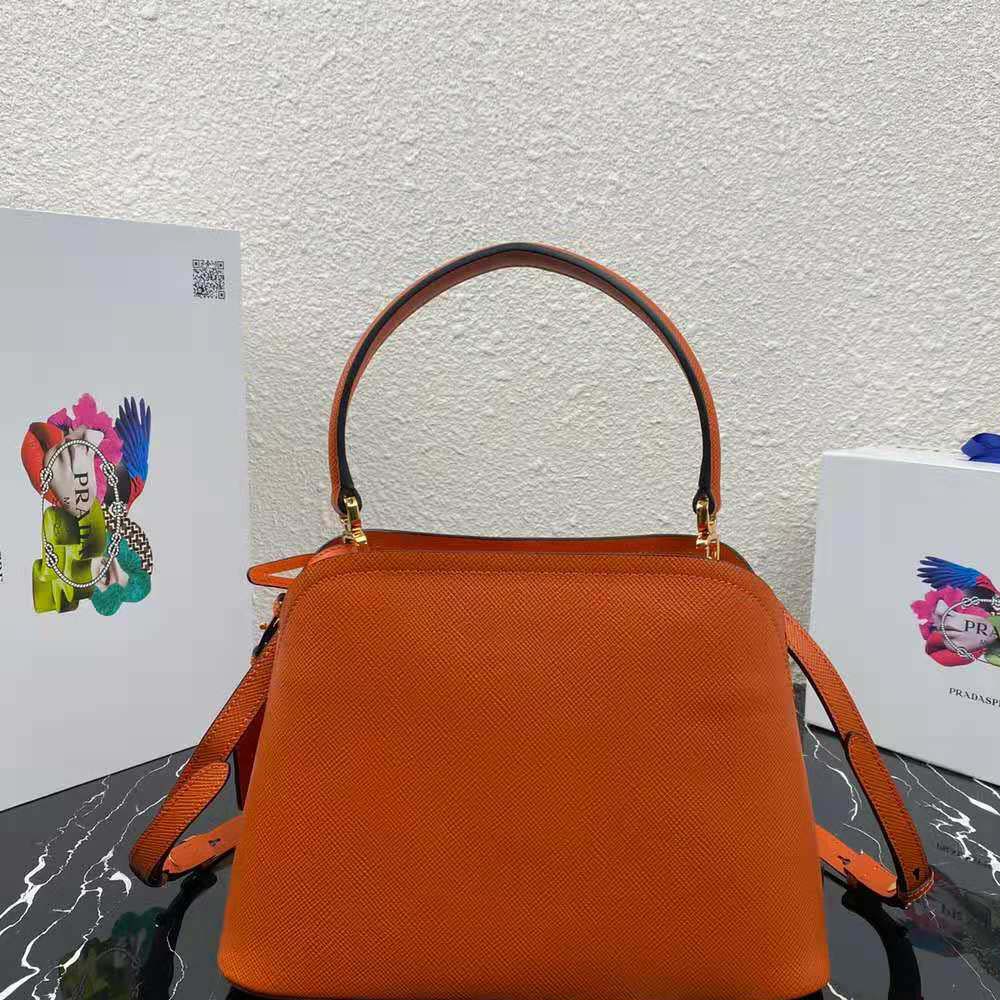 TÚI Prada Saffiano Leather Prada Matinee Bag-Orange