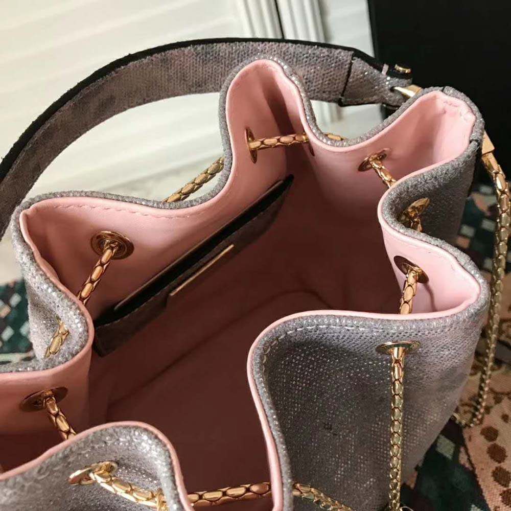 TÚI Bvlgari Women Serpenti Forever Bucket-Silver