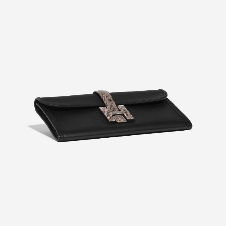 TÚI Hermès Jige Clutch Salvator Lizard Swift Ombré Black