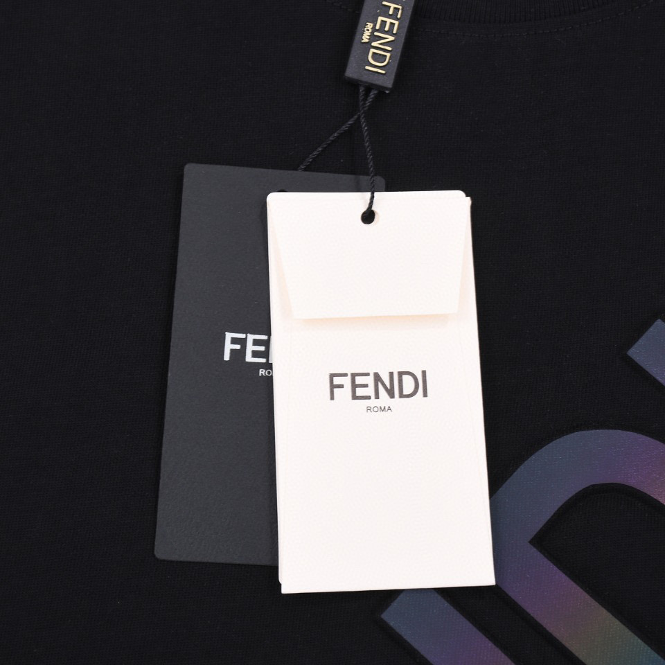 ÁO FENDI print cotton jersey T-shirt