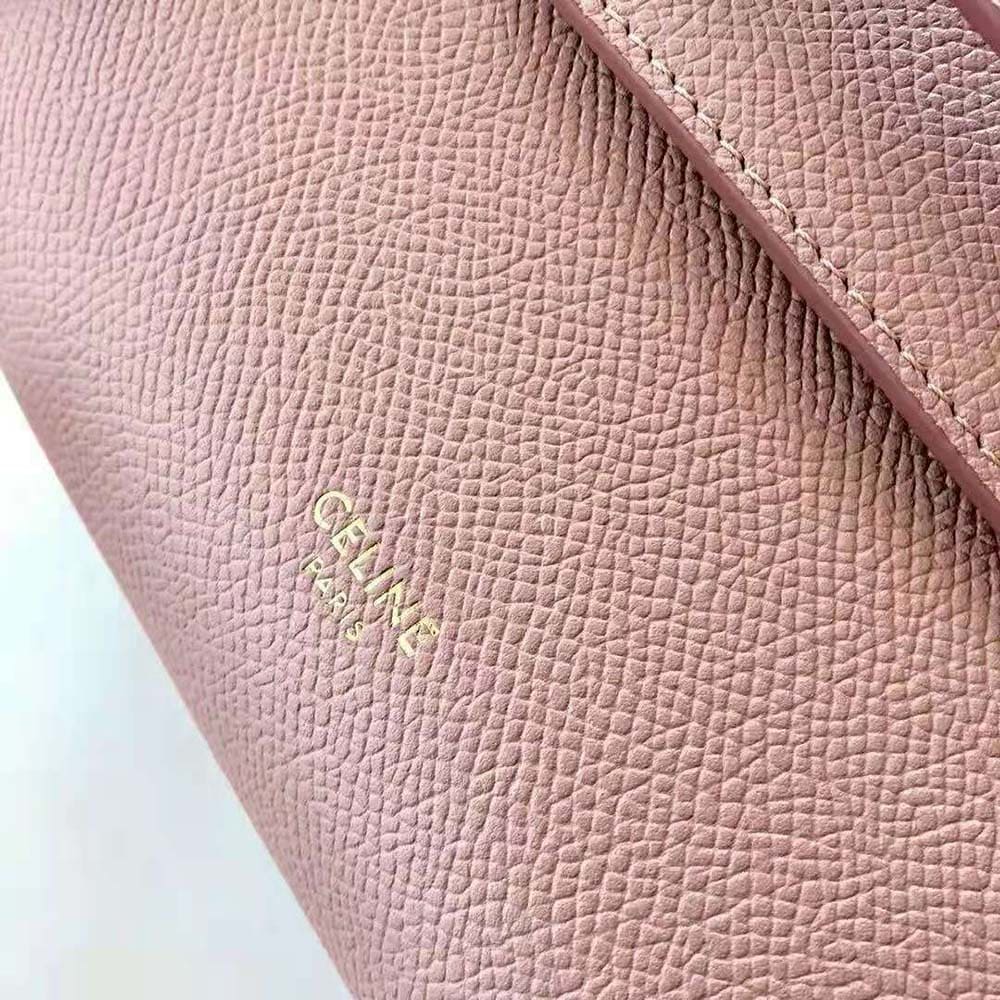 TÚI Celine Women Pico Belt Bag in Grained Calfskin Vintage-Pink