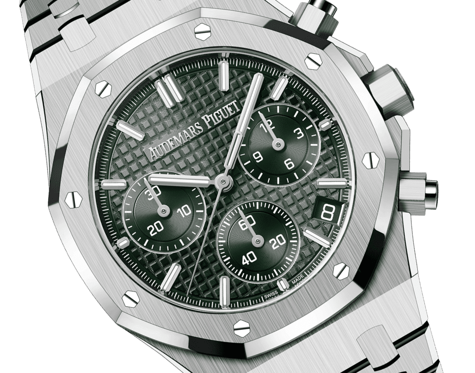 Đồng hồ Audemars Piguet Royal Oak Chronograph Gold mặt số màu xanh olive