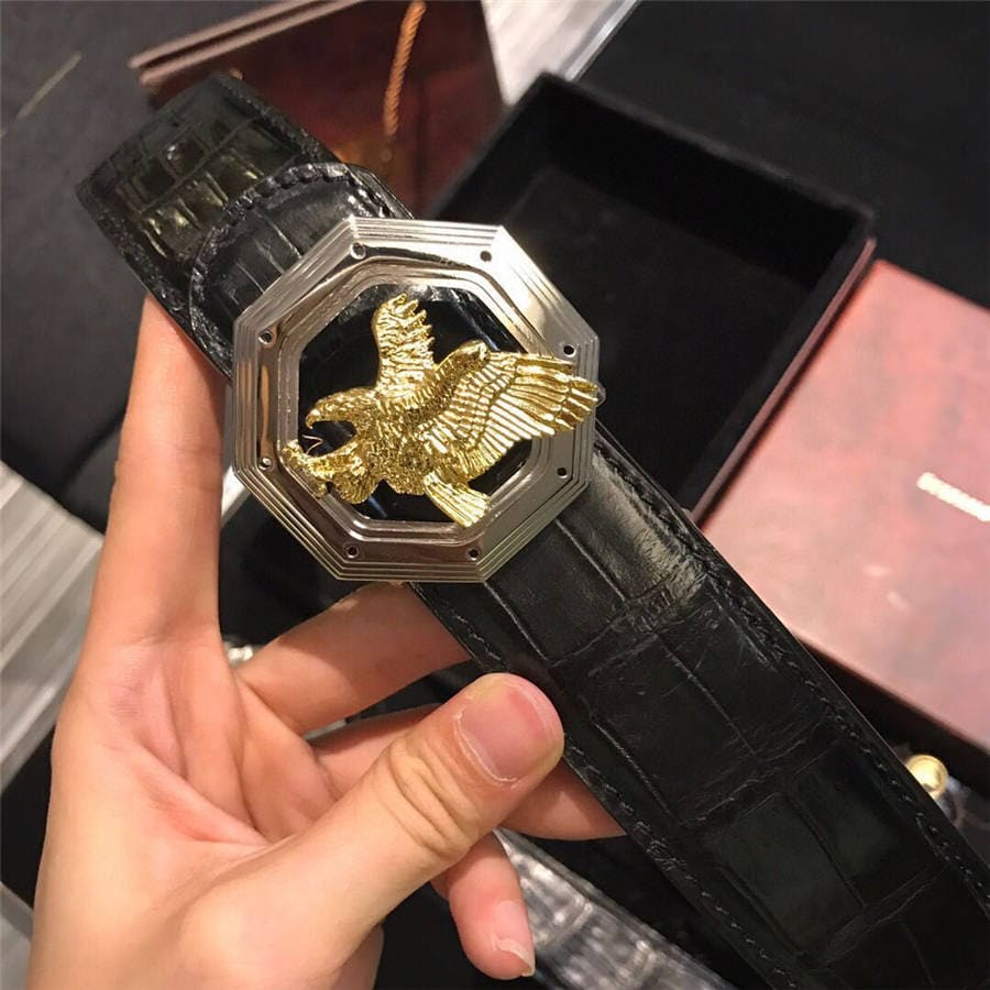 DÂY LƯNG STEFANO RICCI CROCODILE LEATHER DA CÁ SẤU Belt Khóa bạc