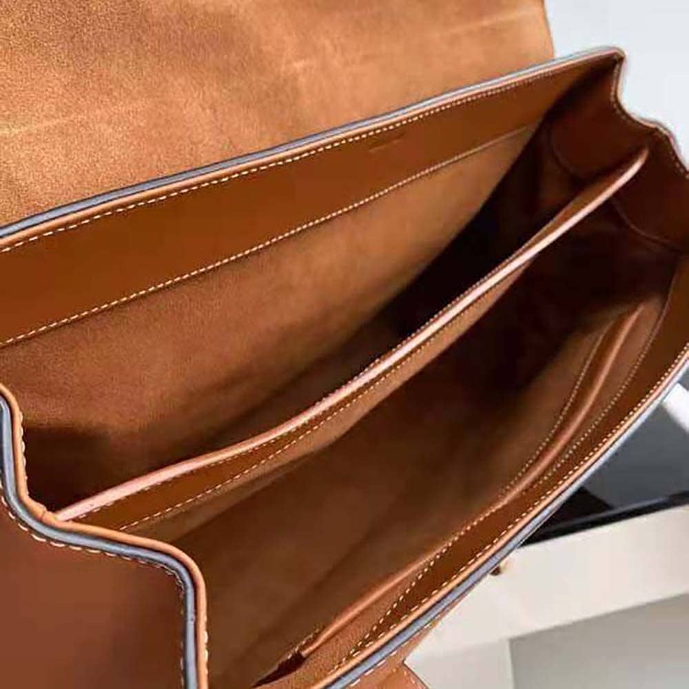 TÚI Celine Women Large Soft 16 Bag in Smooth Calfskin-Brown
