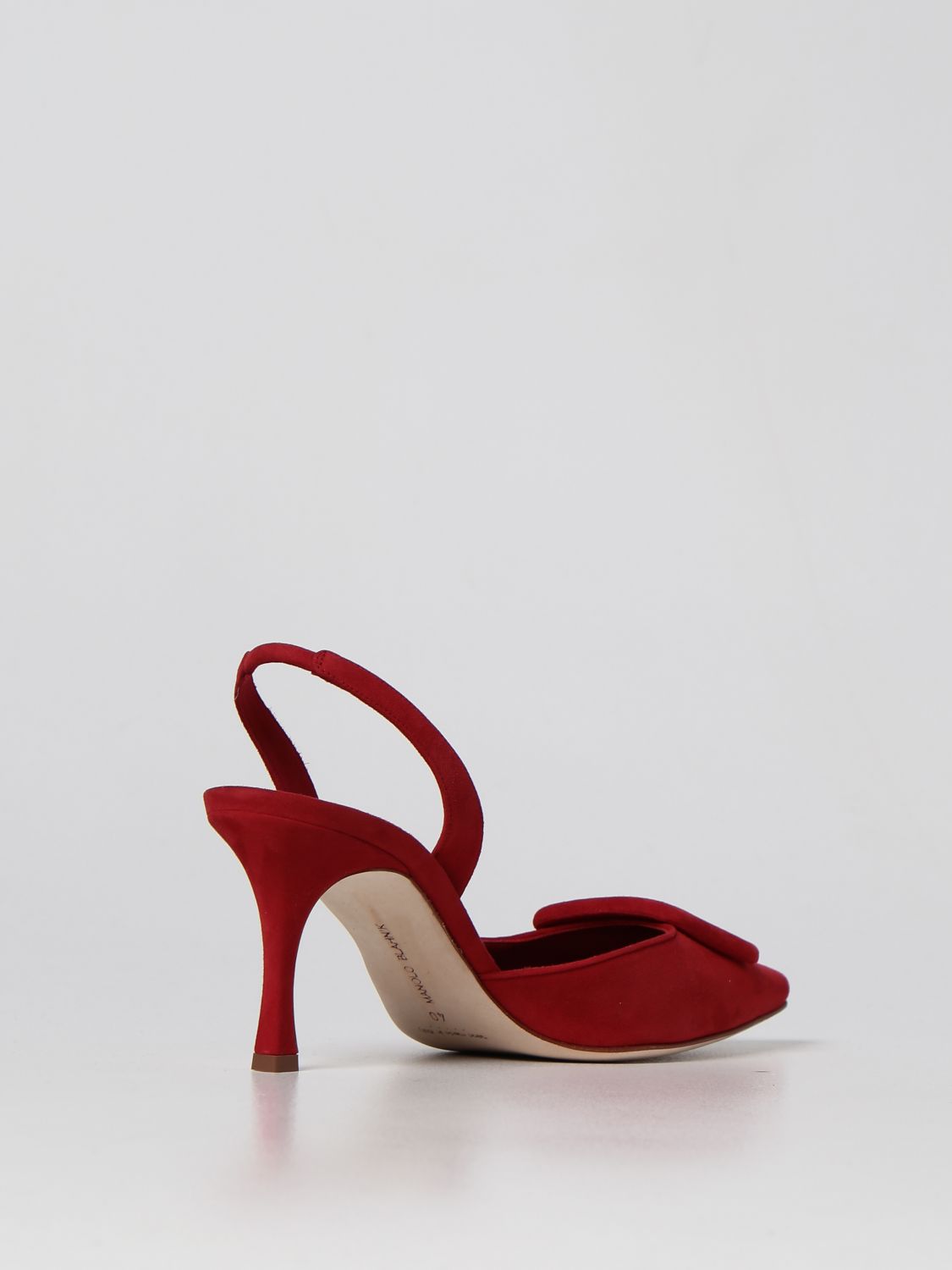 GIÀY MANOLO BLAHNIK Red suede high heel shoes