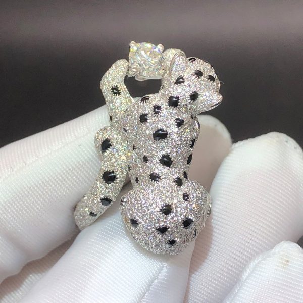 Nhẫn Cartier Panthère de Cartier kim cương Onyx đen 18K