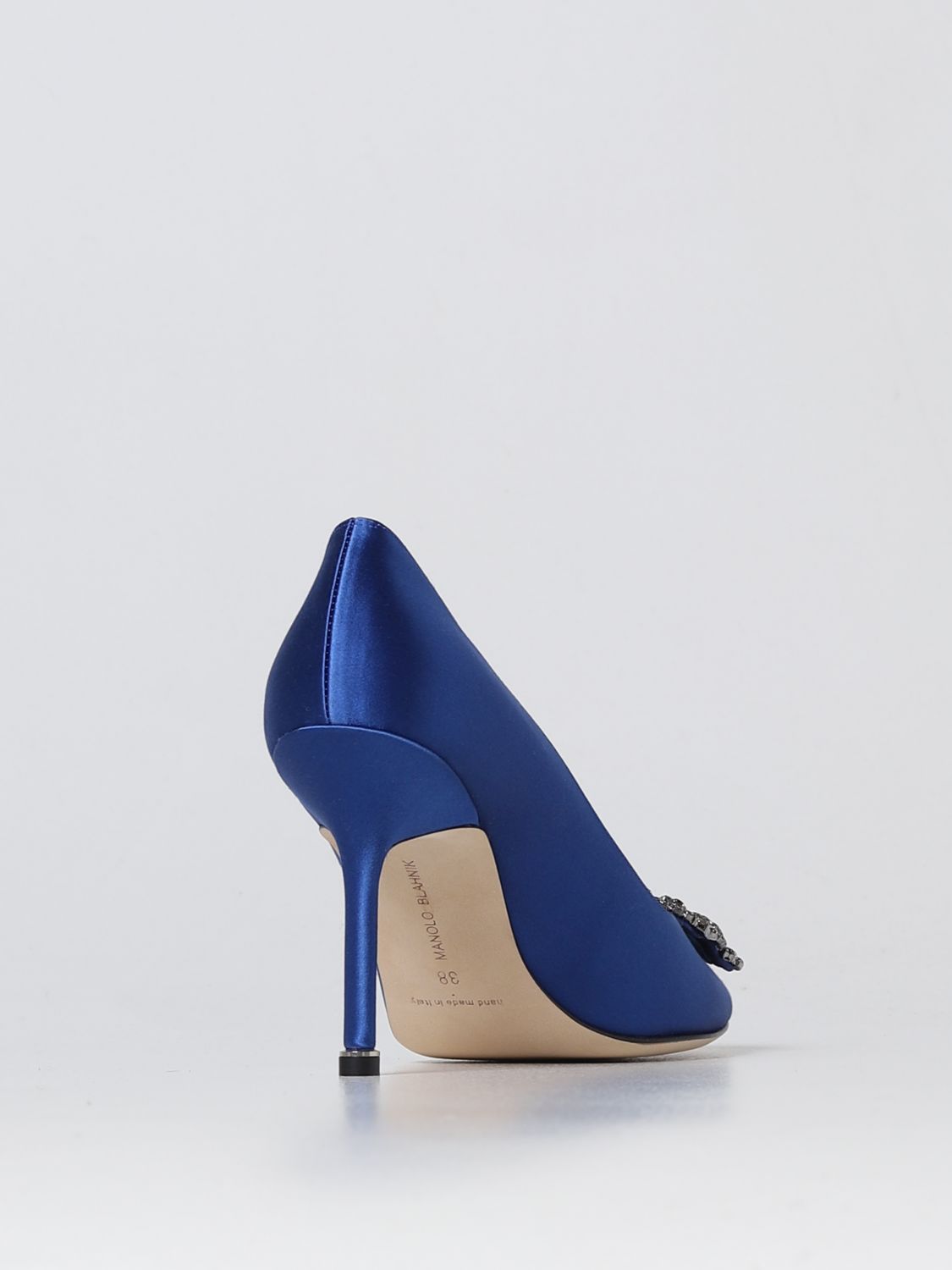 GIÀY MANOLO BLAHNIK Blue satin pumps shoes