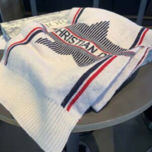 KHĂN Dior Women Dioralps Scarf White Three-Tone Wool and Cashmere