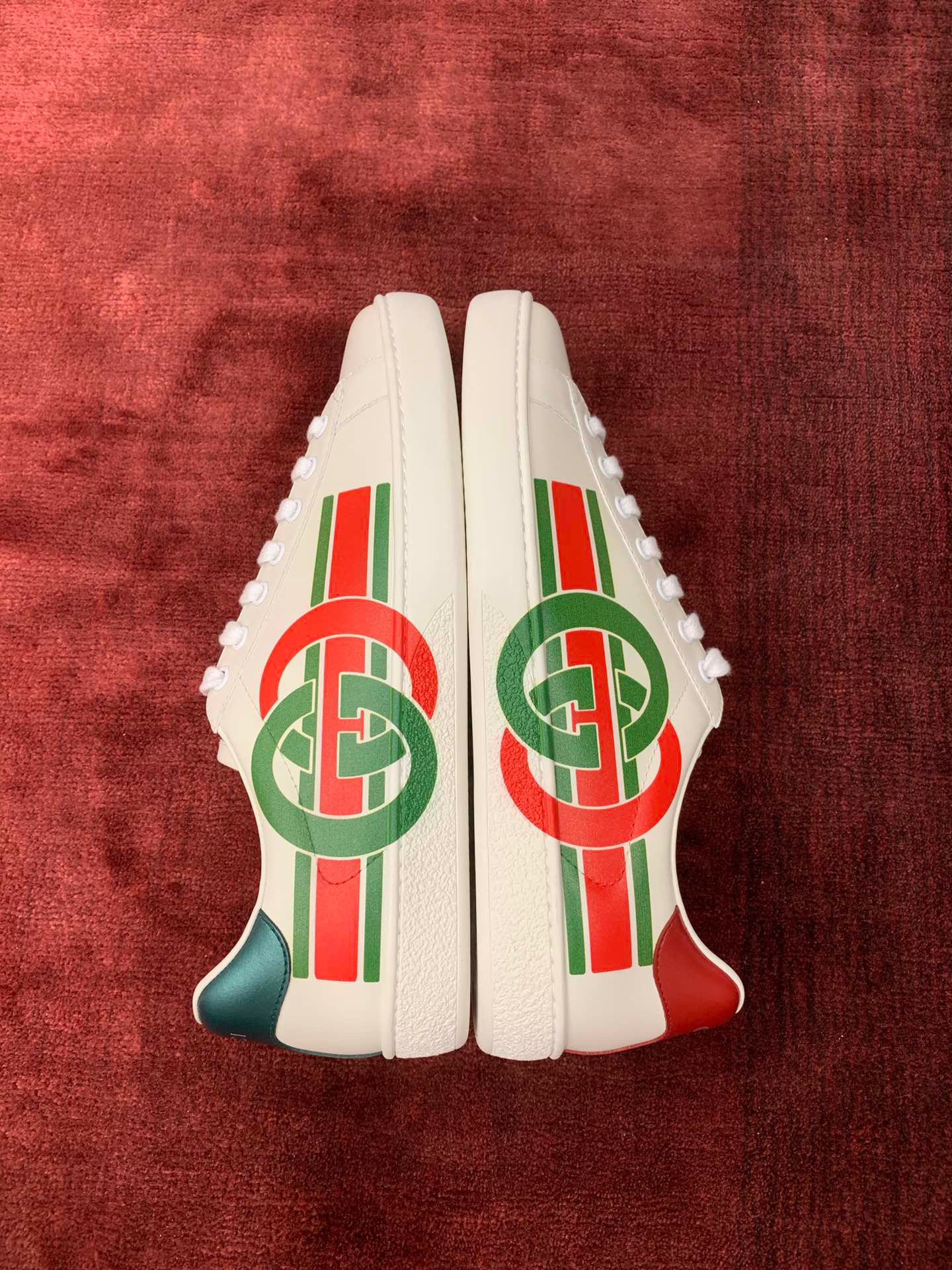 GIÀY GUCCI Leather Ace Sneakers Interlocking GG White