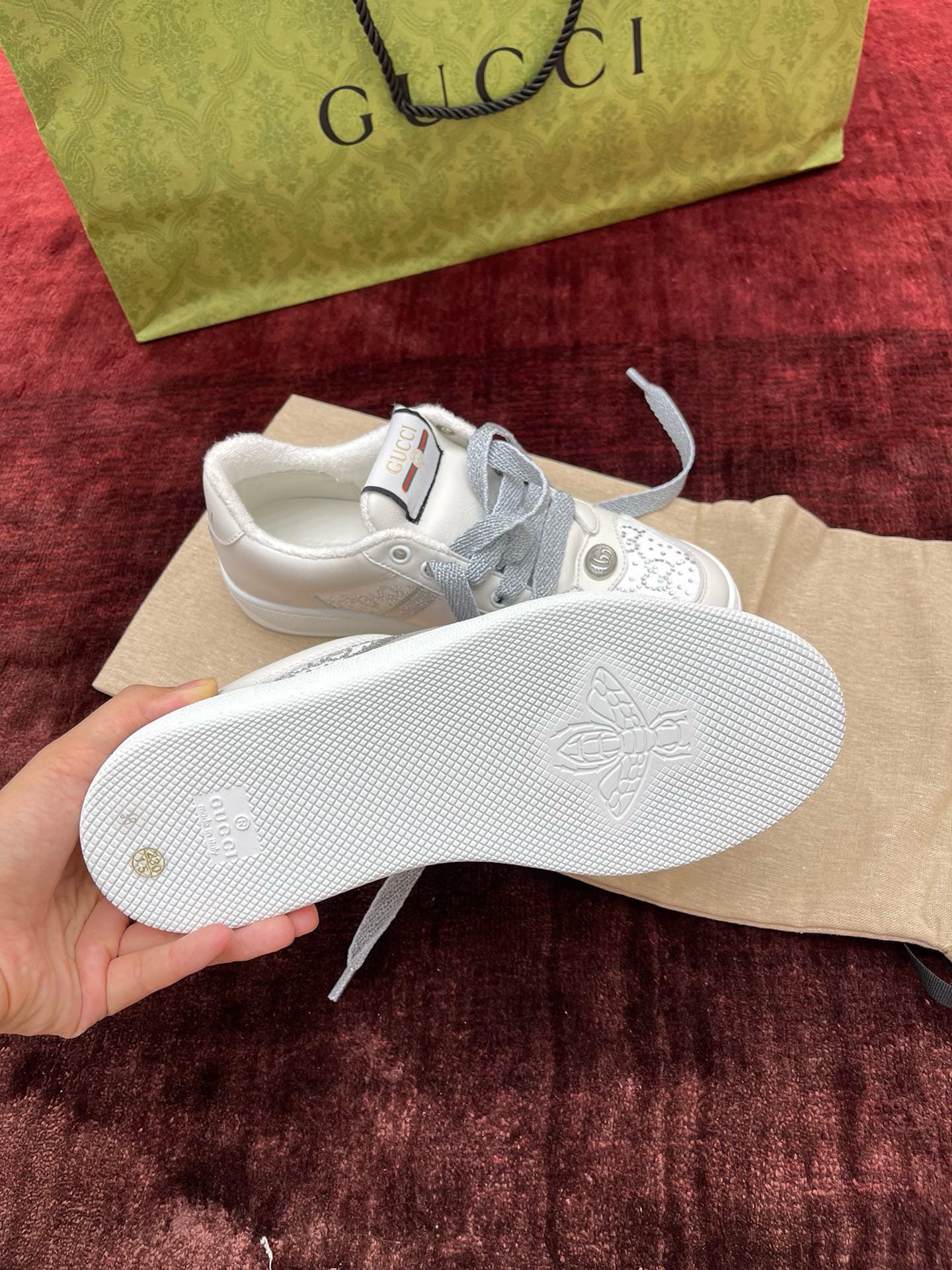 GIÀY GUCCI SCREENER UNISEX HIGH TOP QUALITY SHOES AAA