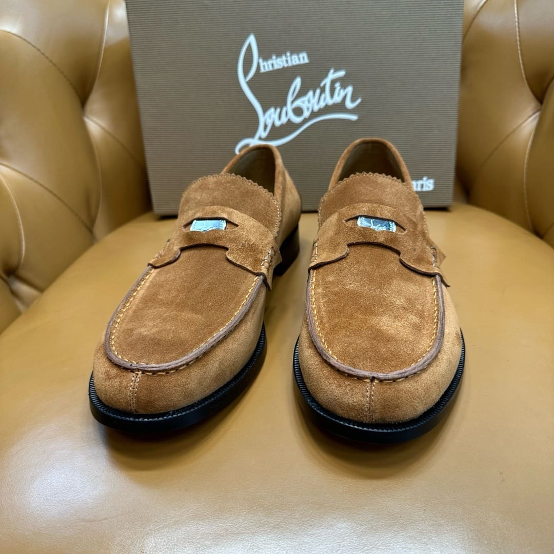 GIÀY CHRISTIAN LOUBOUTIN SUEDE LOAFER HIGH TOP QUALITY SHOES AAA