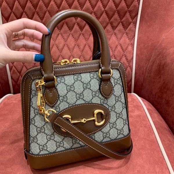 TÚI Gucci Horsebit 1955 mini top handle bag brown Top Quality