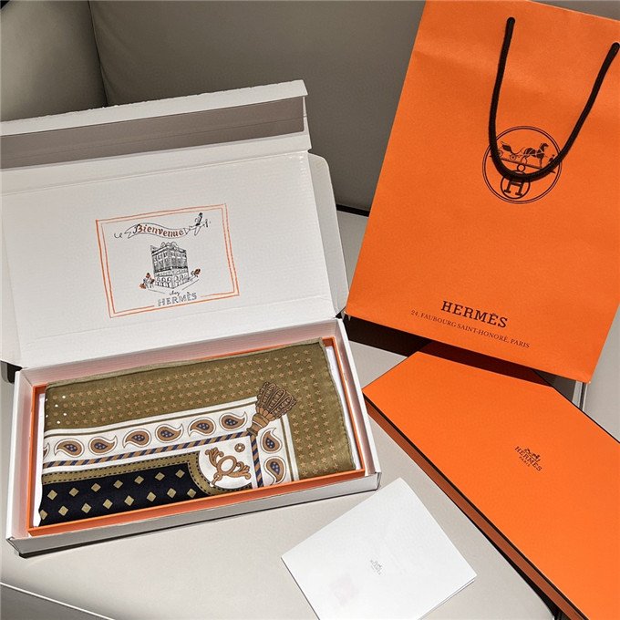 KHĂN Hermes Harnais De Cour Logo scarf