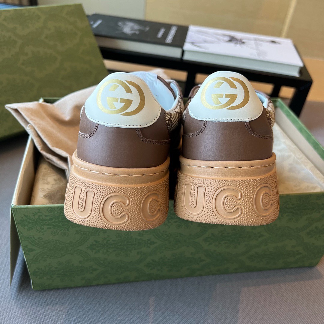 GIÀY GUCCI GG LEATHER  LOGO LOAFER SHOES