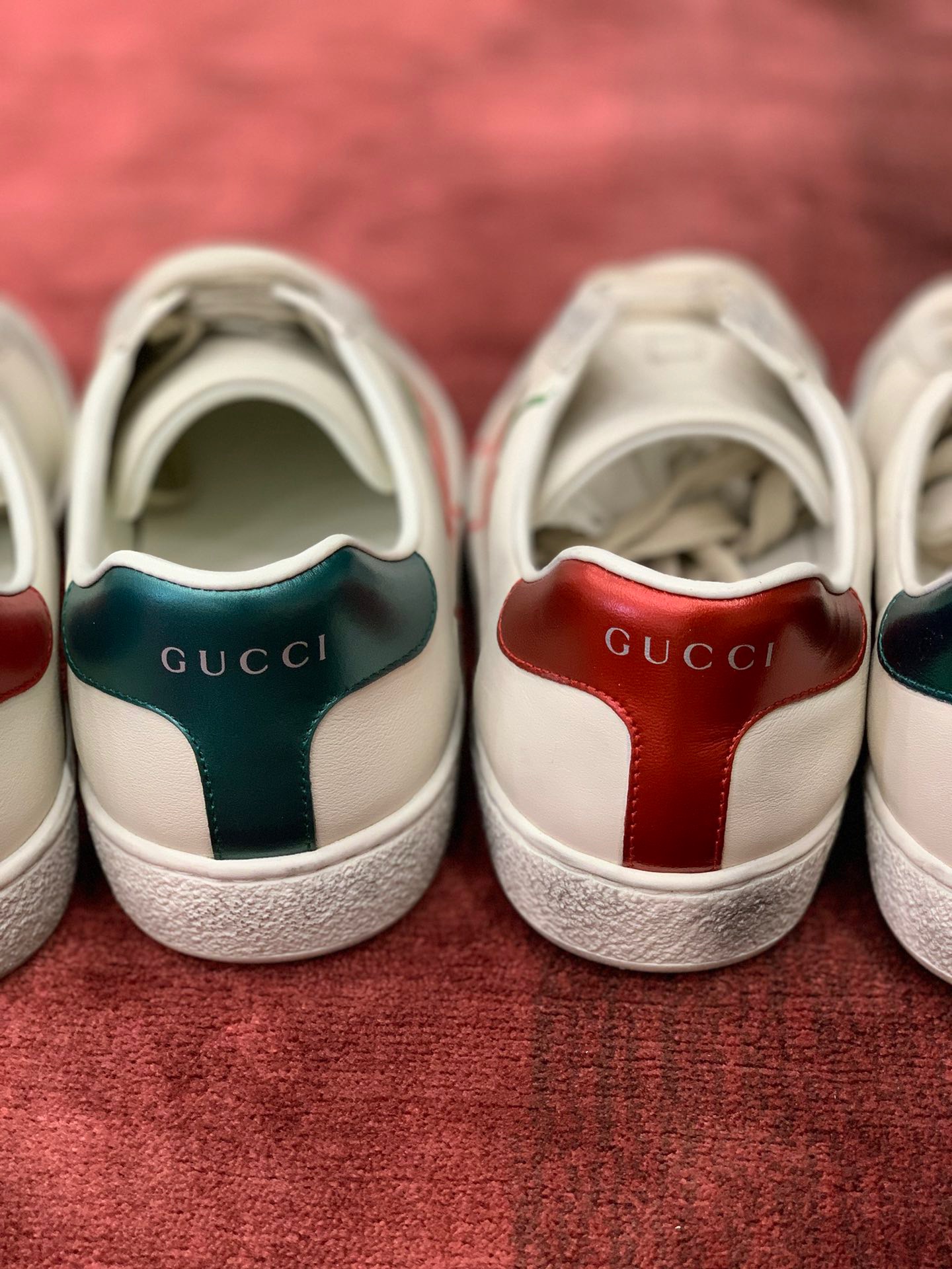 GIÀY GUCCI Leather Ace Sneakers Blade White