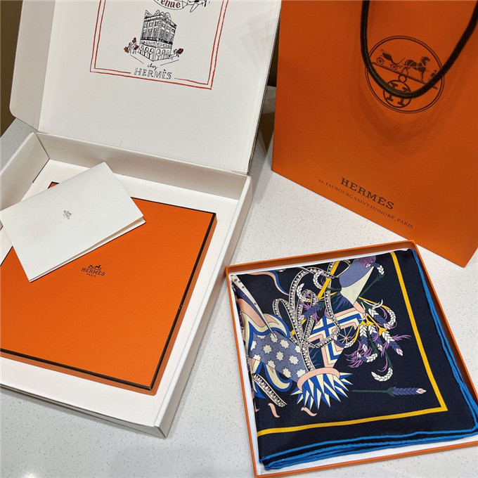 KHĂN Hermes Le Sacre Des Saisons Silk scarf