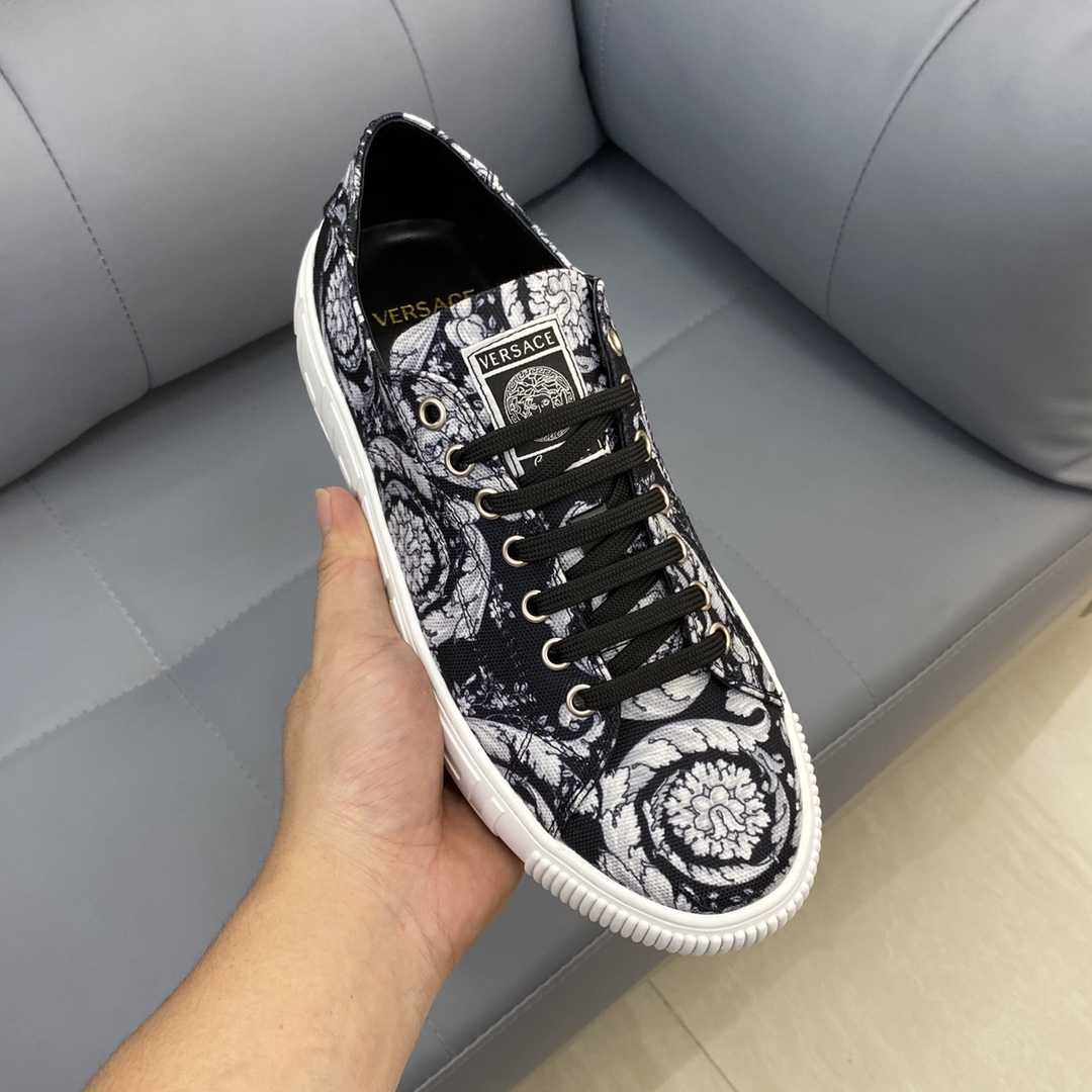 GIÀY VERSACE GRECA SNEAKERS LOW TOP CANVAS