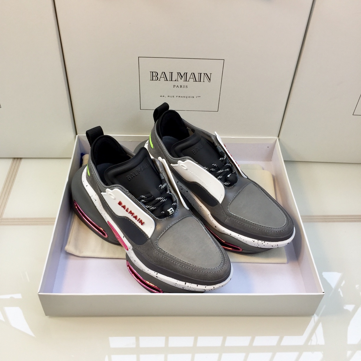 GIÀY BALMAIN GREY SNEAKERS