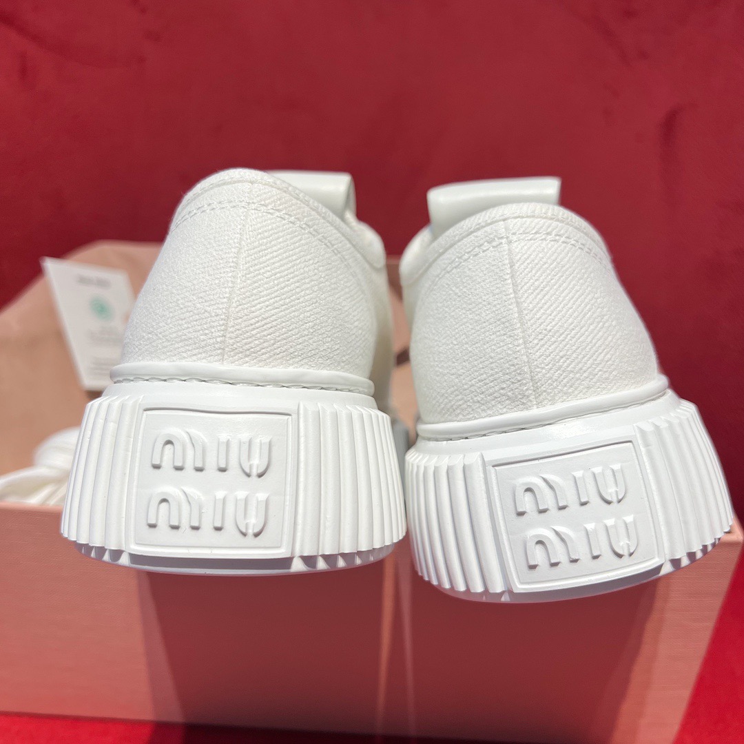 GIÀY MIU MIU CANVAS SNEAKERS HIGH SOLE