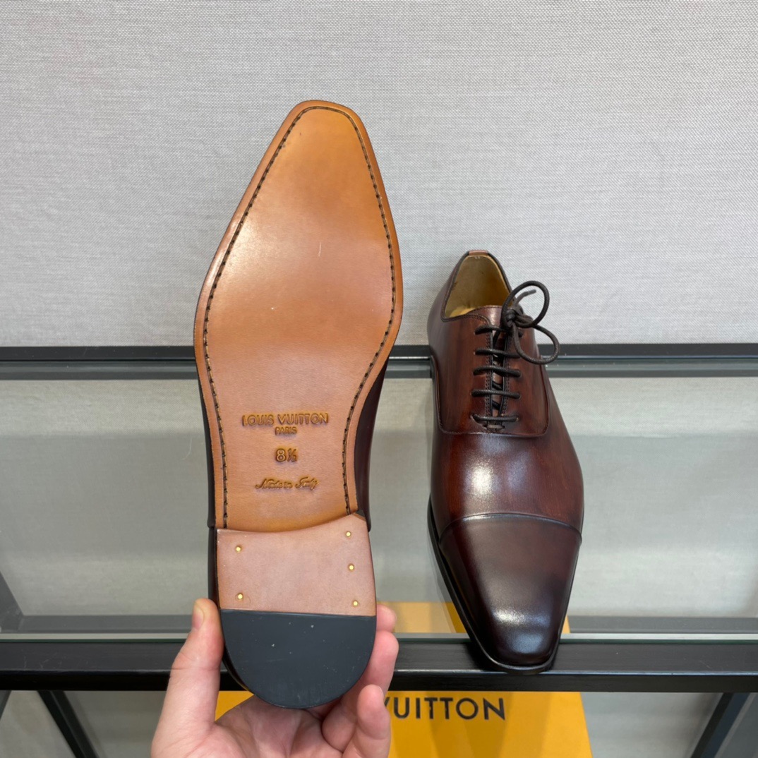 GIÀY LOUIS VUITTON BROWN LEATHER BROGUES SHOES