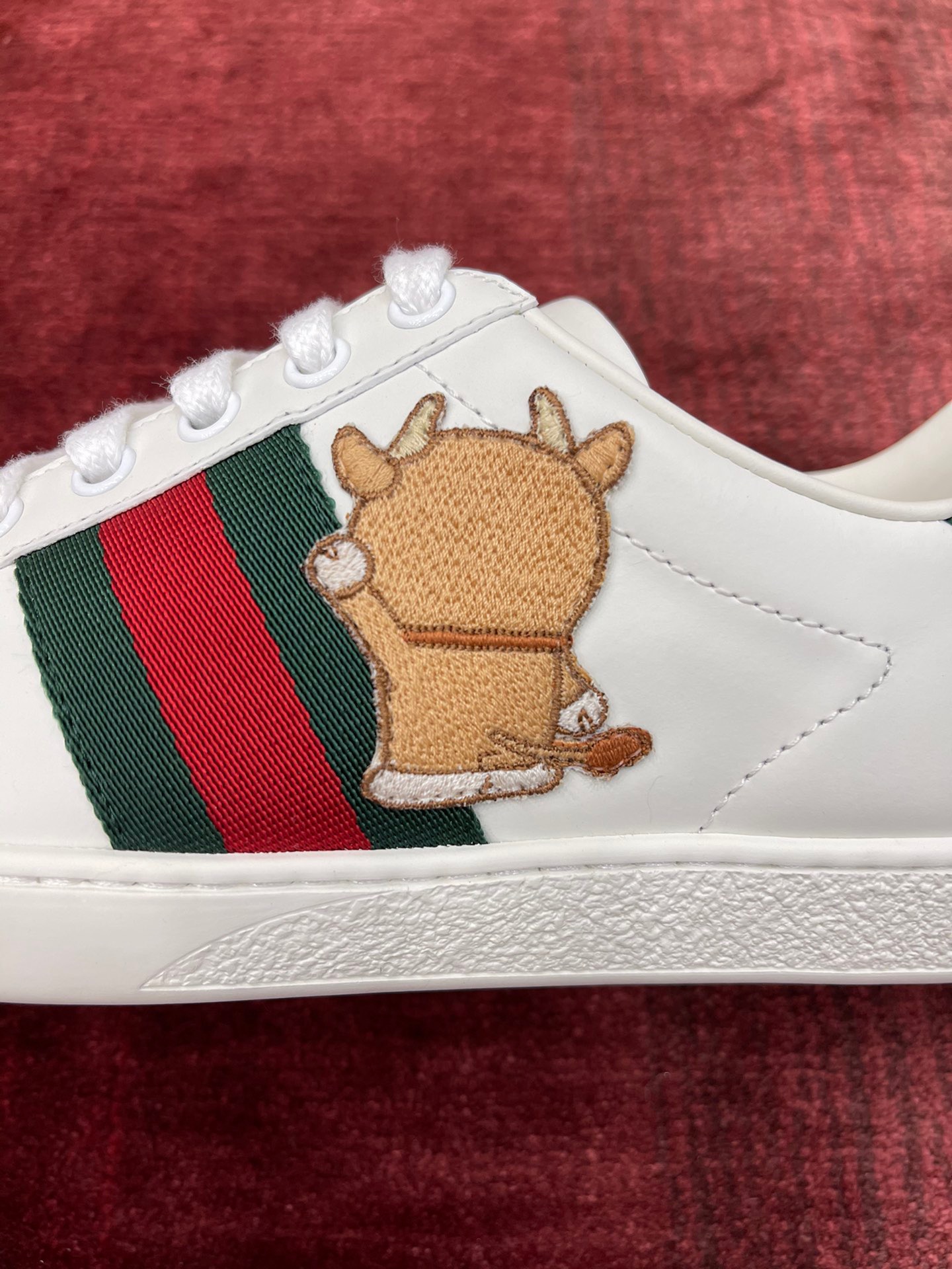 GIÀY GUCCI Leather Ace Sneakers Doraemon White