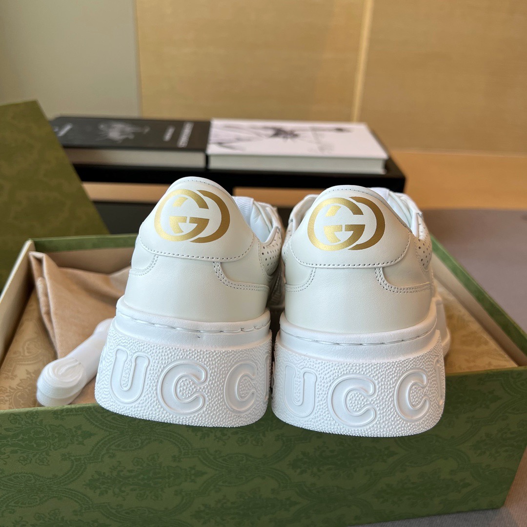 GIÀY GUCCI GG LEATHER  LOGO LOAFER SHOES