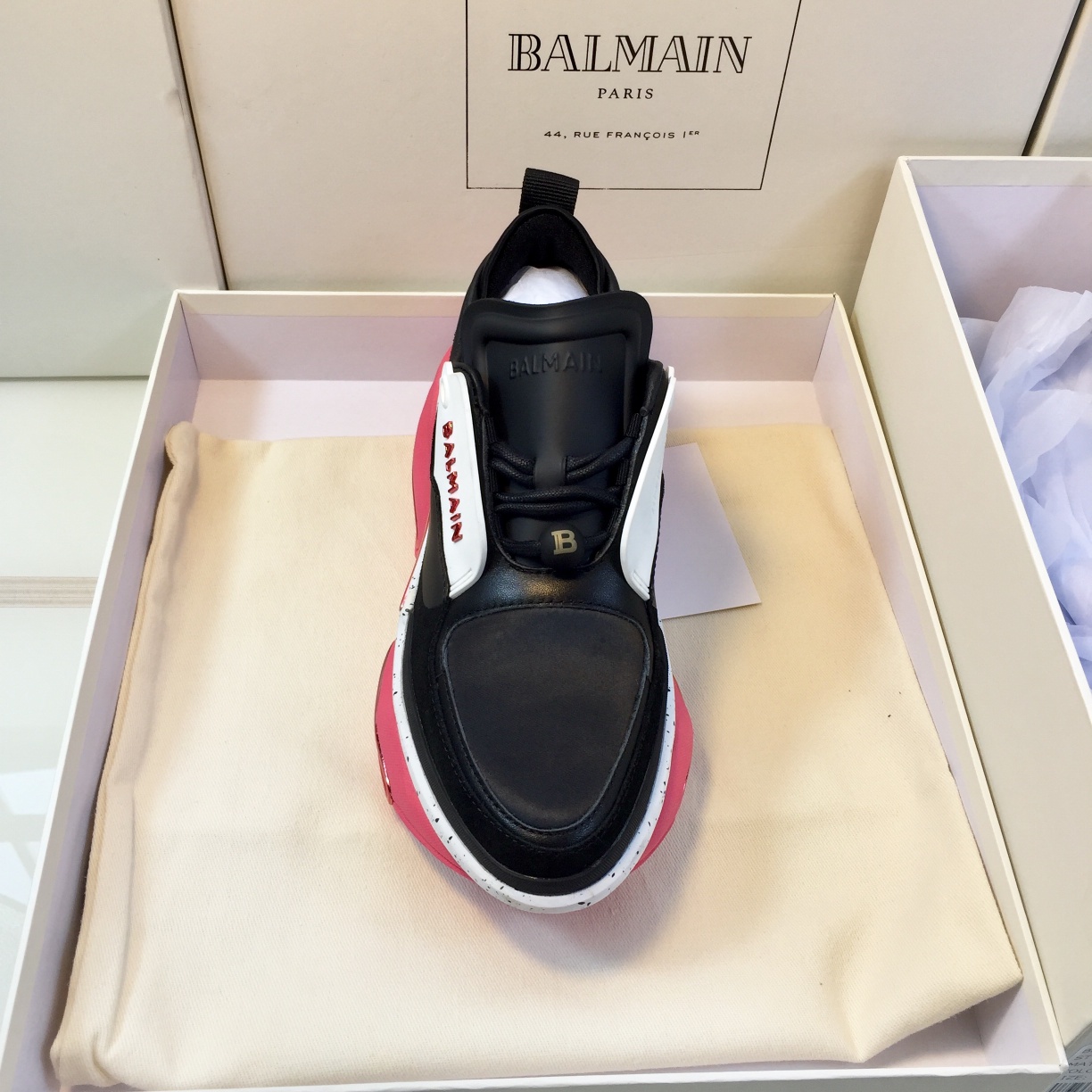 GIÀY BALMAIN BLACK PINK SNEAKERS