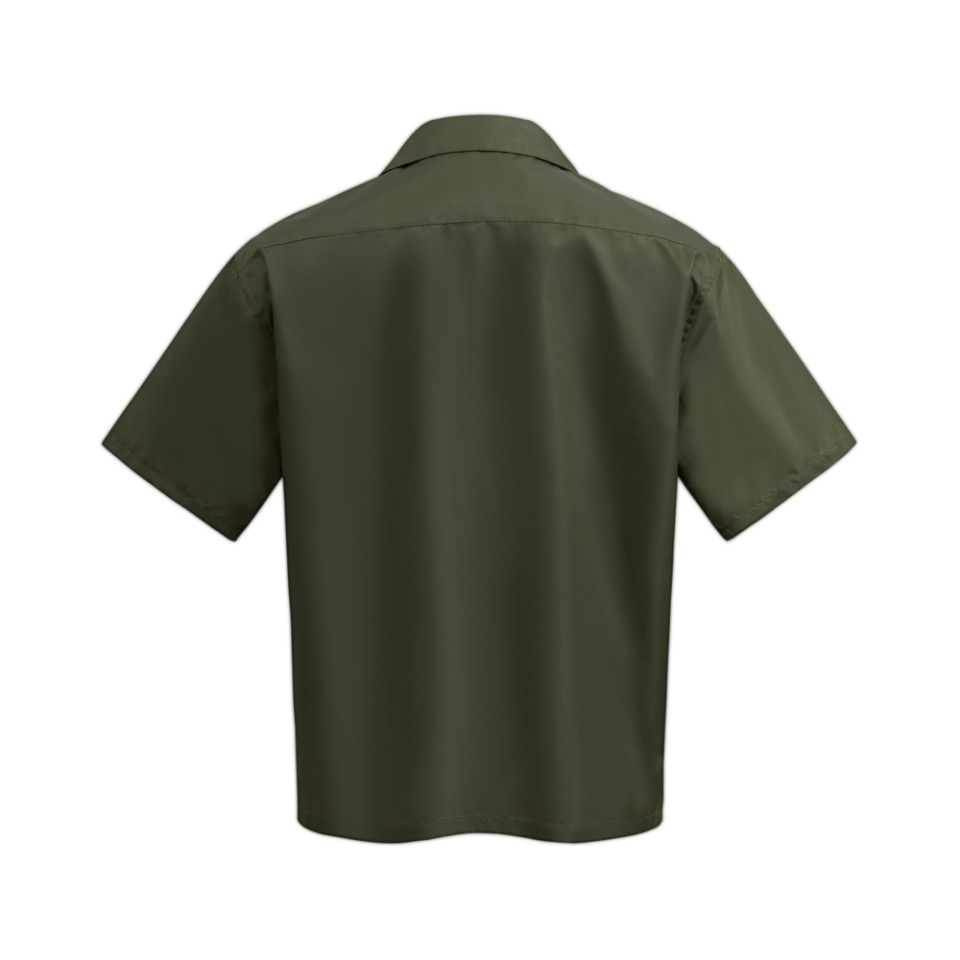 ÁO PRADA SHIRT POCKET RE-NYLON MÀU OLIVE UNISEX