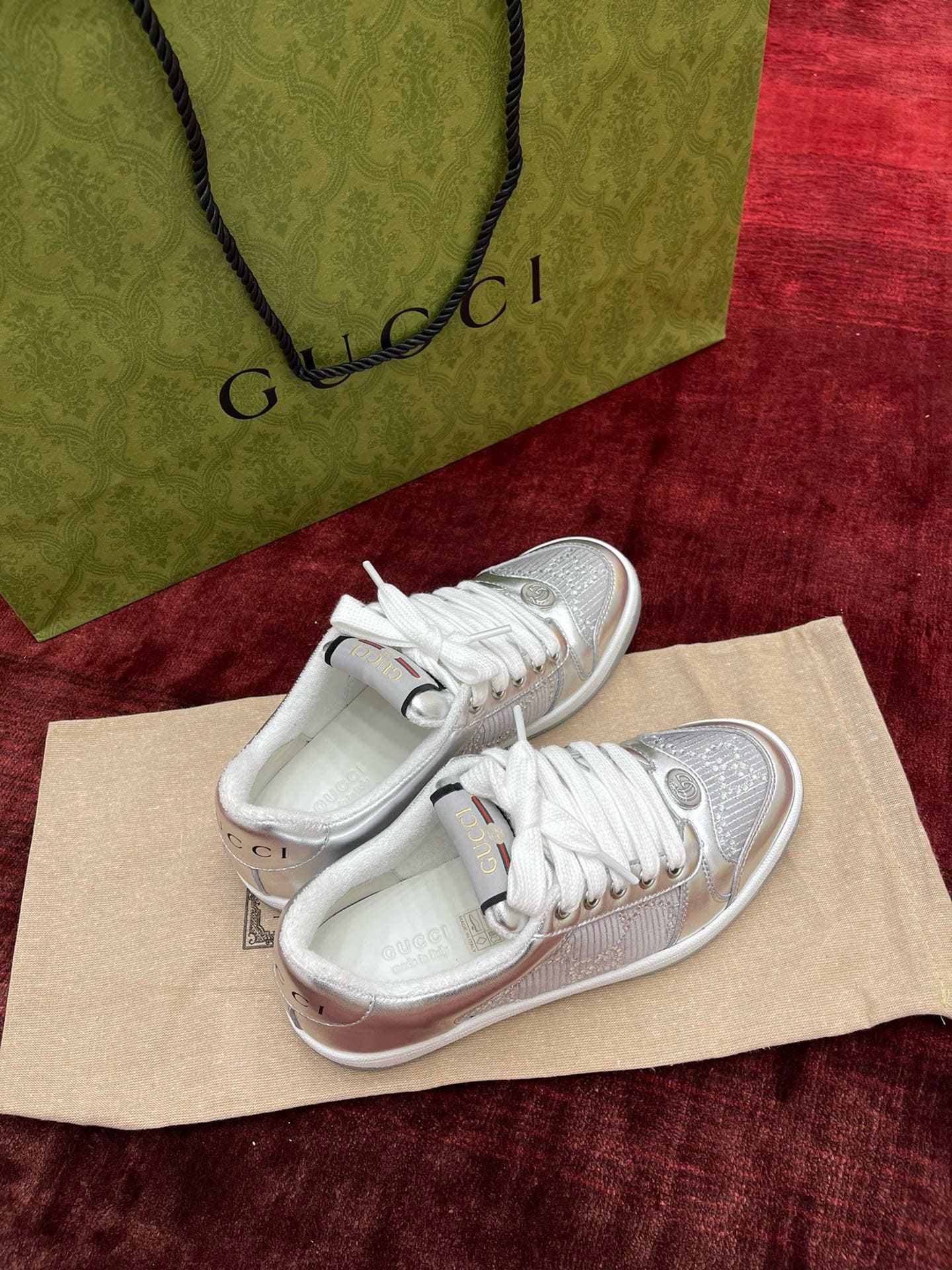 GIÀY GUCCI SCREENER UNISEX HIGH TOP QUALITY SHOES AAA