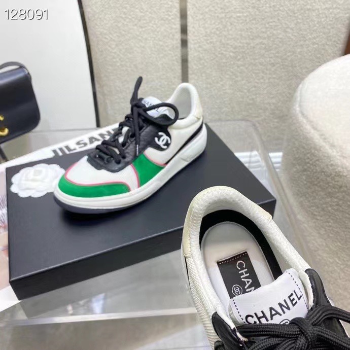 GIÀY CHANEL GREEN SUEDE LOGO SNEAKERS