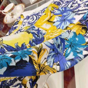 KHĂN Dior Women Le Monde Square Scarf Multicolor Silk Twill