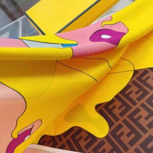 KHĂN Fendi Women Show Foulard Multicolor Silk Foulard-Yellow