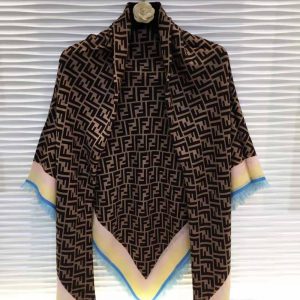KHĂN Fendi Women Foulard FF Multicolor Silk Foulard