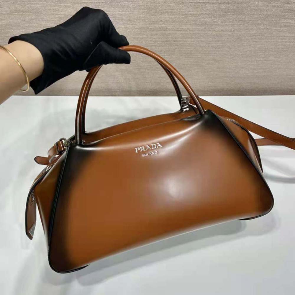 TÚI Prada Medium Brushed Leather Prada Supernova Handbag-Brown