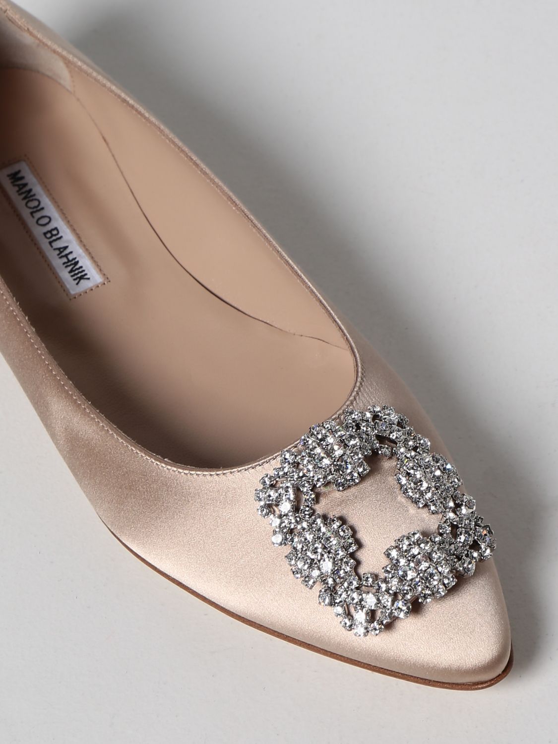 GIÀY MANOLO BLAHNIK Metallic ballet shoes