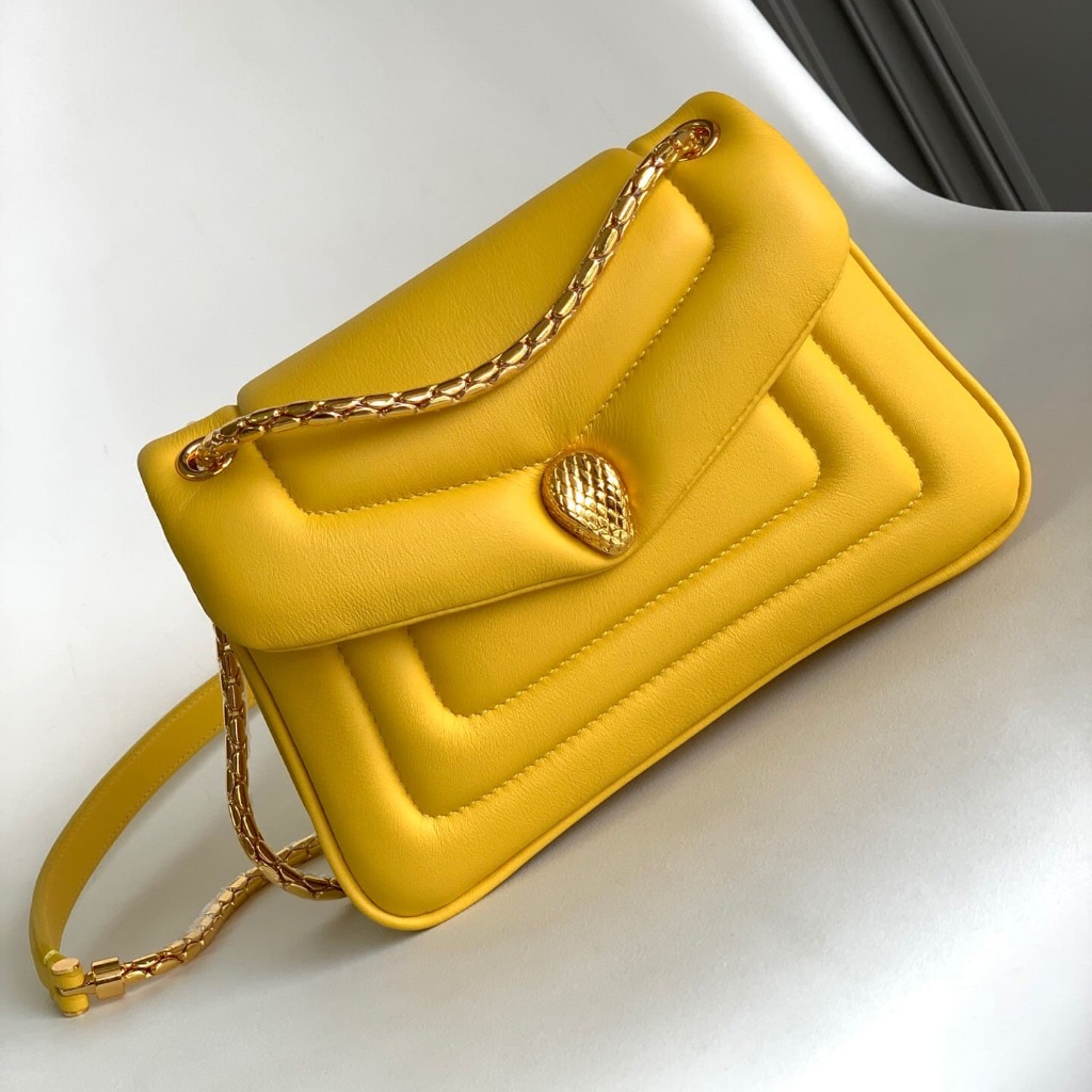 TÚI BVLGARI SERPENTI CALFSKIN YELLOW
